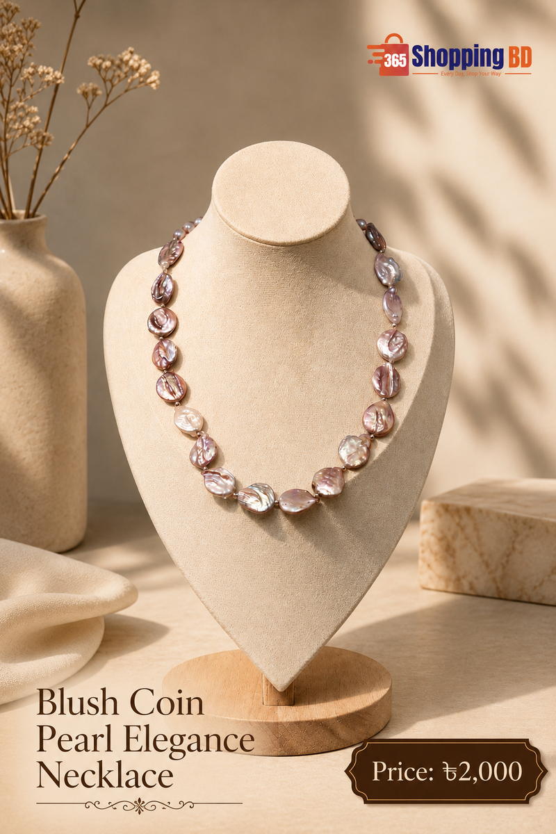 Blush Coin Pearl Elegance Necklace