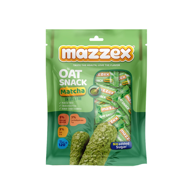 Mazzex Matcha Oat Snack – No Added Sugar 120g