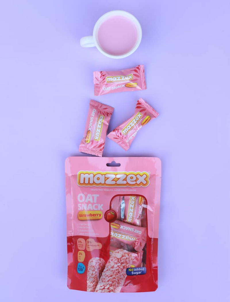 Mazzex Strawberry Oat Snack – No Added Sugar 120g
