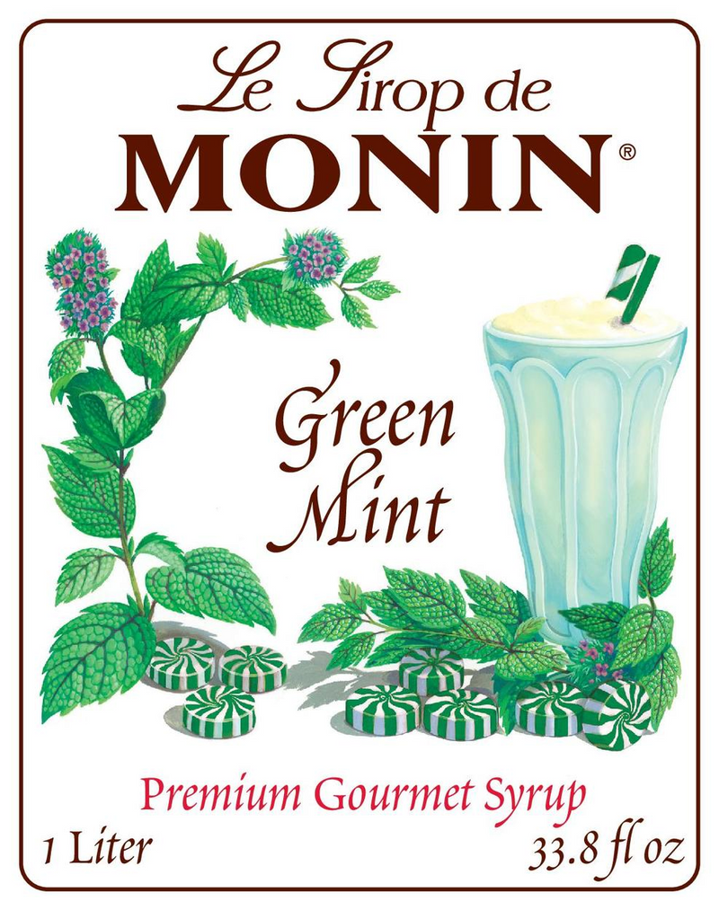 Monin Green Mint Syrup 1L