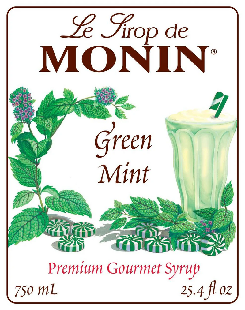 Monin Green Mint Syrup 750ml